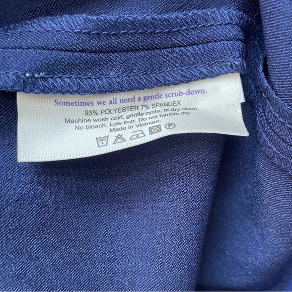 M.M. LaFleur Navy Blue NoHo Pencil Skirt Polished Midi Knee Length Size 10 - Picture 7 of 8